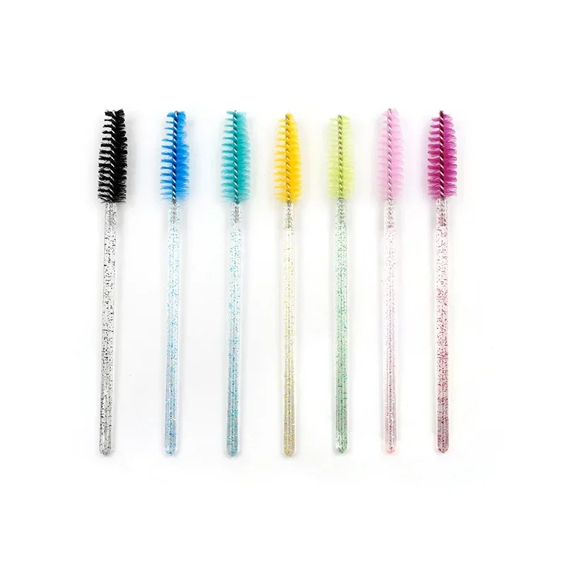 Pestana descartável Styling Brushes, Crystal Rod Comb, Mascara Wands, Volume Cílios Extensão, Ferramentas de Maquiagem, Boa Qualidade, 50Pcs