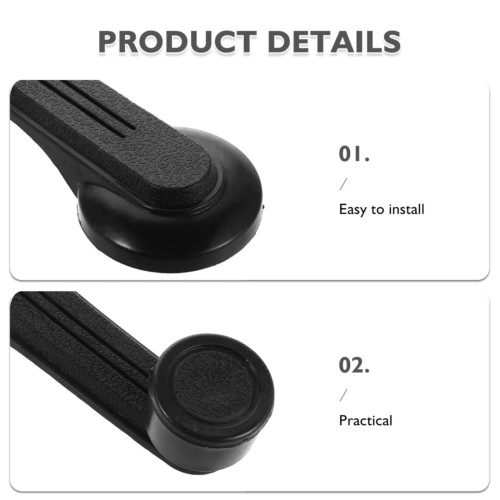 2Pcs Automotive Window Crank Handle Replacement for Car Door Glass Regulator Manual Window Winder Universal Fit Comfortable