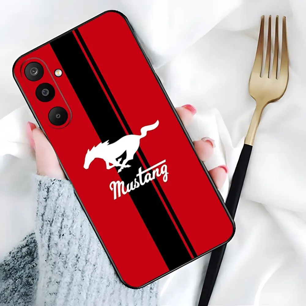 Car M-MustangES Logo Phone Case For Samsung S26 S25 Edge S24 S23 S22 S21 Ultra Plus Fe A55 56 15 4G 5G Galaxy Silicon Cover