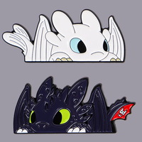 Cute Dragon Rider Enamel Pins Cartoon Toothless Brooches Woman Men Backpack Accessories Bags Badge Lapel Jewelry Kids Gift