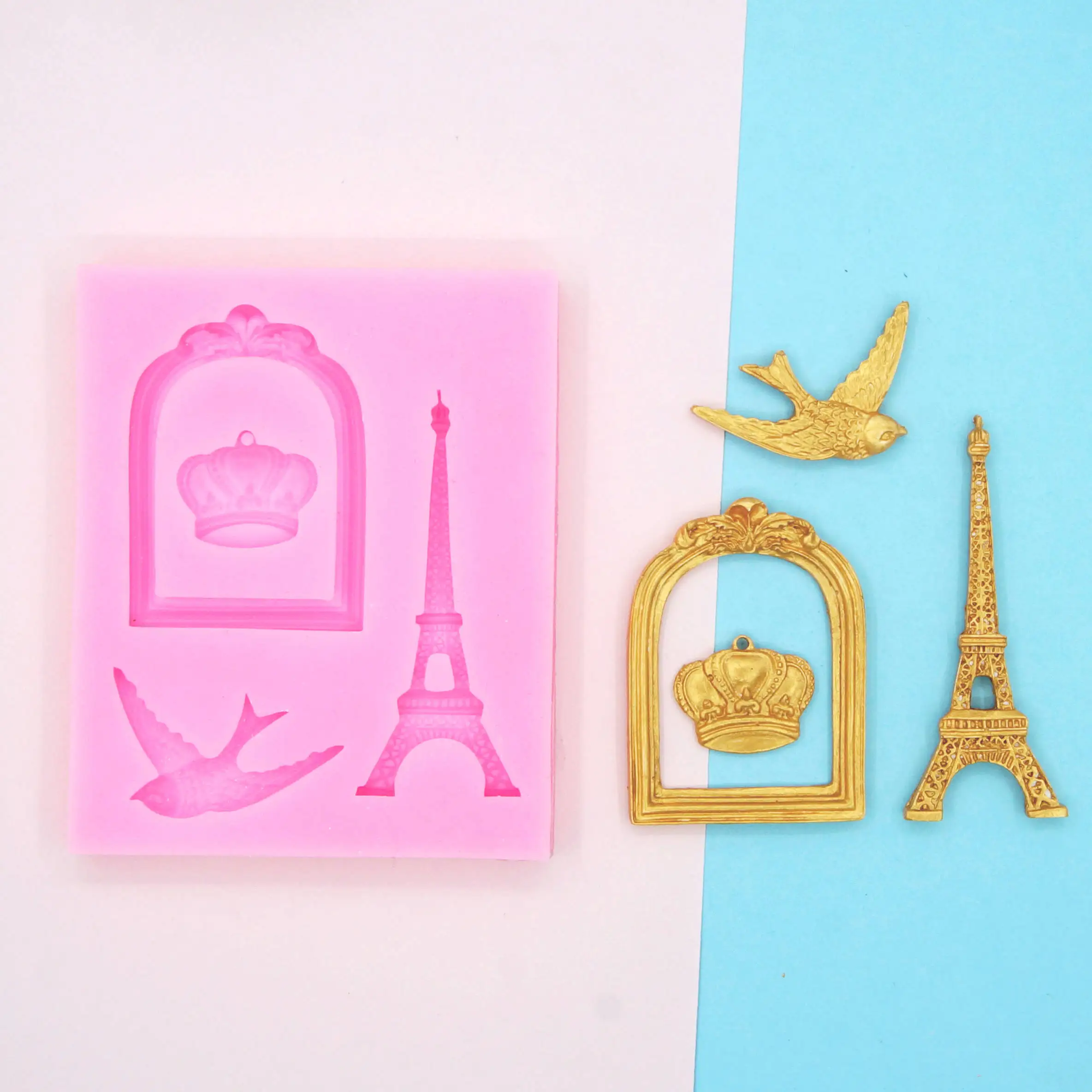 Eiffel Tower Silicone Mold Chocolate Party Cake Decorating Tools DIY Baking Cooking Mould Fondant Candy Resin Clay Resin Candle