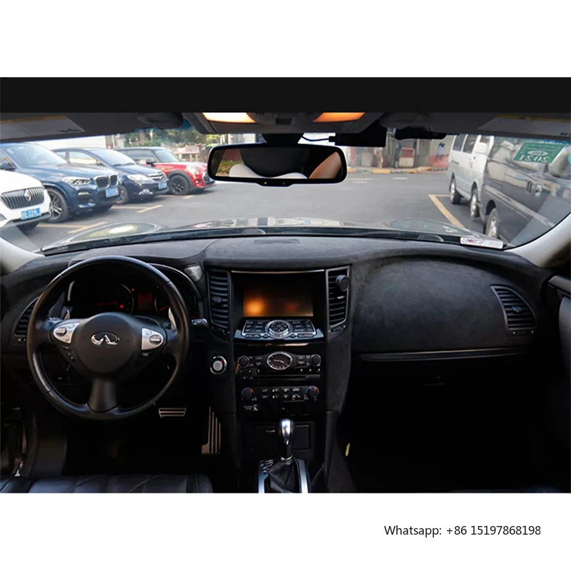 Dashboard Cover in Alcantara for Infiniti FX35 QX70 Cushion Pad Carpets Car Accessories Modify Interior Kits