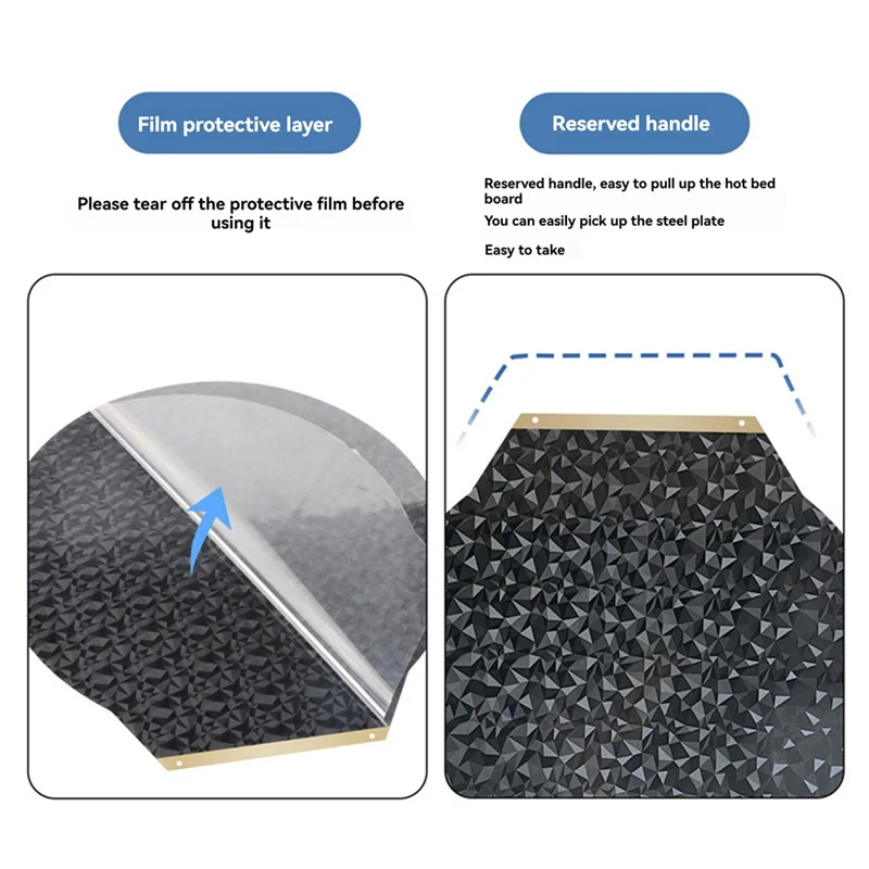 

New!!For Flsun Super Racer PEI Flexible Smooth PEO Hot Bed Build Plate Round Dia 270Mm Magnetic Spring Steel Flex Bed Without Ba