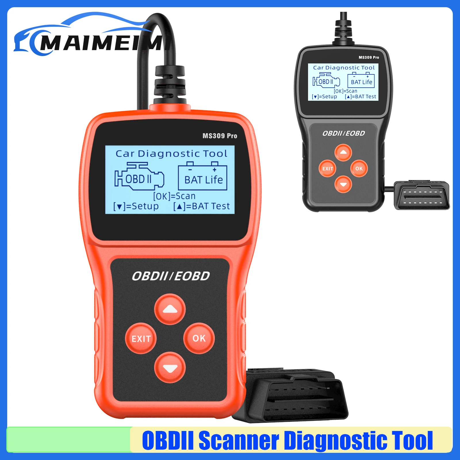 

Pro OBD2 Scanner with Check Engine Code Reader, Battery Tester, Clear Fault Codes, OBDII Scanner Diagnostic Tool for Car Custom
