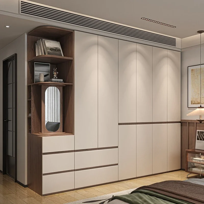 

Handle-free wardrobe home bedroom 18mm thickened board combination cabinet modern simple sectional wardrobe
