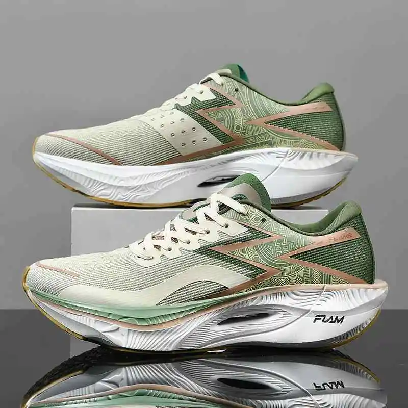 Marathon Running Shoes Men's Carbon Plate Full-Length Speed Couple's Athletic Shoes Breathable Shock Absorption