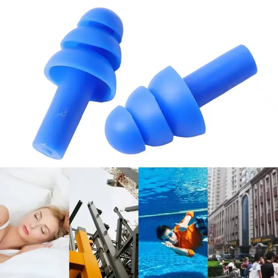 Waterproof Silicone Ear Plugs Noise Cancelling Sleeping & Swimming Earplugs Reusable Comfortable Hearing Protection Earplug