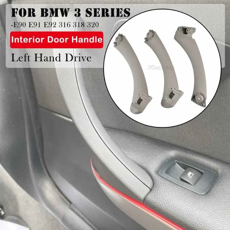 

6pcs LHD RHD For BMW 3 Series E90 E91 316 318 320 325 328i Car Accessories Carbon Texture Interior Door Handle Pull Cover Trim