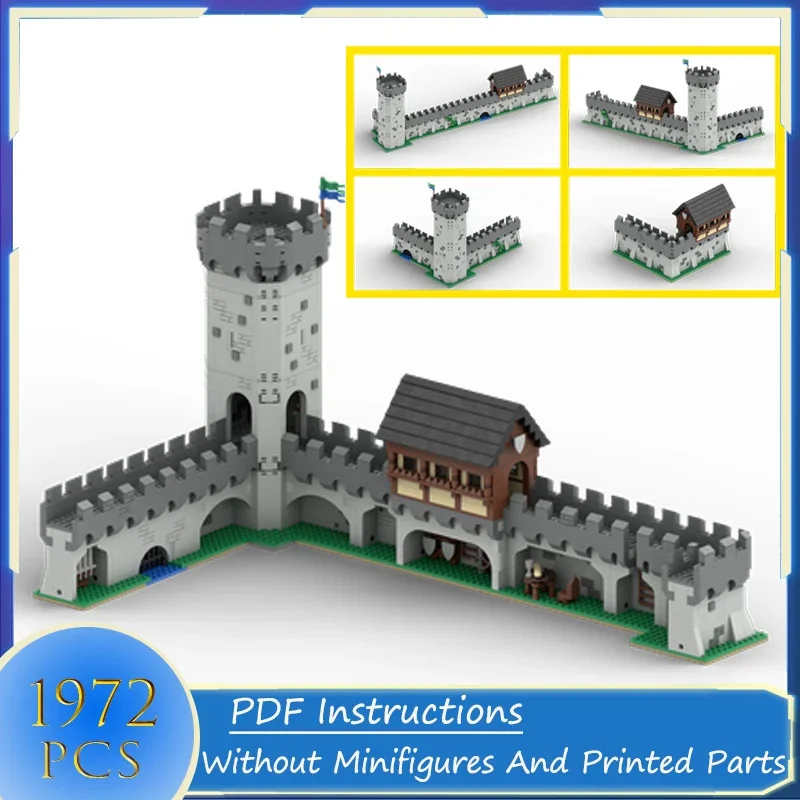 

Street View Series Modular Medieval Walls Multipack Building Blocks Castle Architectural Model DIY Creative Brick Toy Present