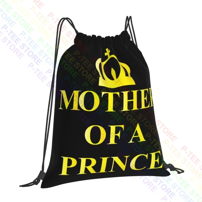 Mother Of A Prince Drawstring Bags Gym Bag Vintage Backpack Lightweight Large Capacity