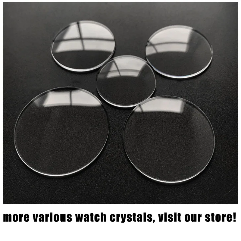 Mineral Watch Glass Single Dome Thickness 2.0 mm Diameter 28 mm - 40 mm Transparent Round Watch Crystal