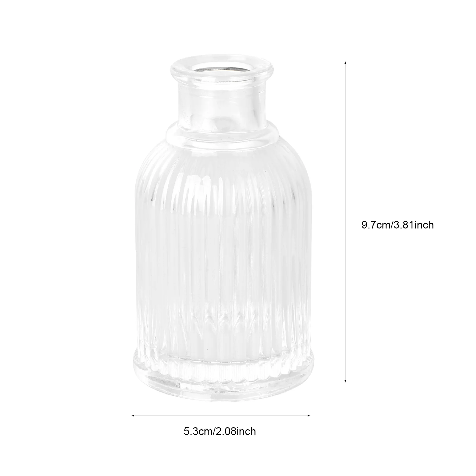 

1Pcs Transparent Glass Flower Vase Clear Simple Shape Perfect for Fresh Silk Flowers Home Table Decor Decorative Floral