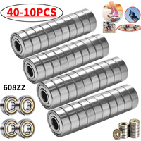 40-10pcs 608ZZ Ball Bearing Double Shielded Miniature High-carbon Steel Single Row 608ZZ ABEC-7 Deep Groove Ball Bearing 608 ZZ