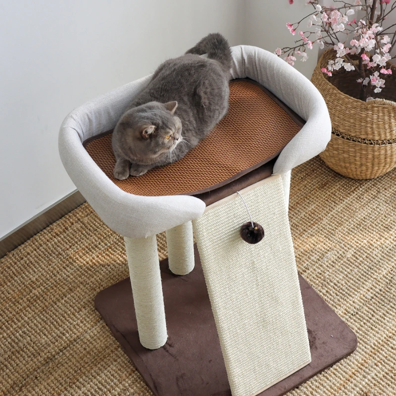 

Scratching post integrated sisal cat scratch column wear-resistant chip free vertical cat tease climbing frame