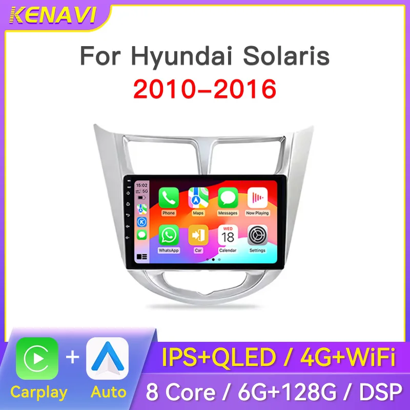 

2 Din Android Car Stereo Radio For Hyundai Solaris Accent 2010-2016 Multimedia Player Navigation GPS Carplay Autoradio Head Unit