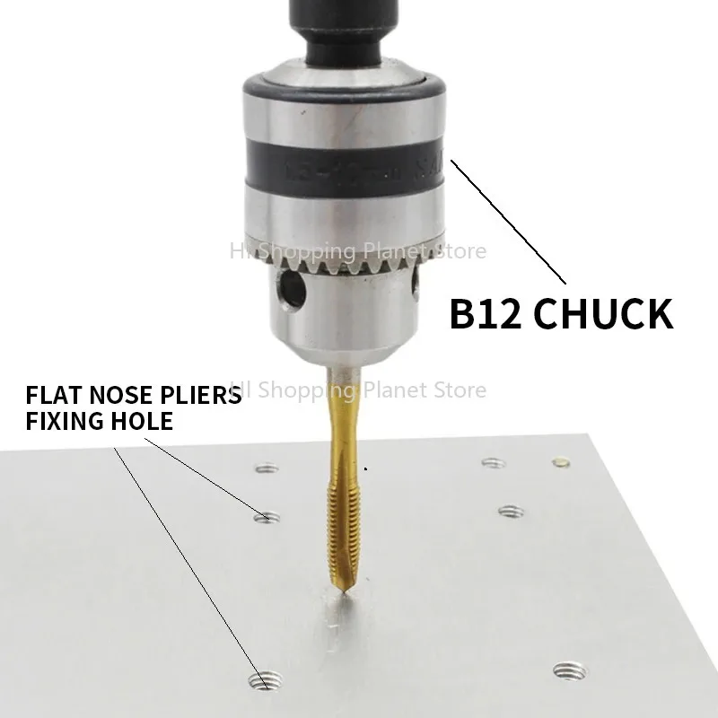 

Manual Tapping Machine Vertical Tapping Bracket 1.5*10MM Collet Anti-break tap Tapping instead Reaming Hand woodworking tools