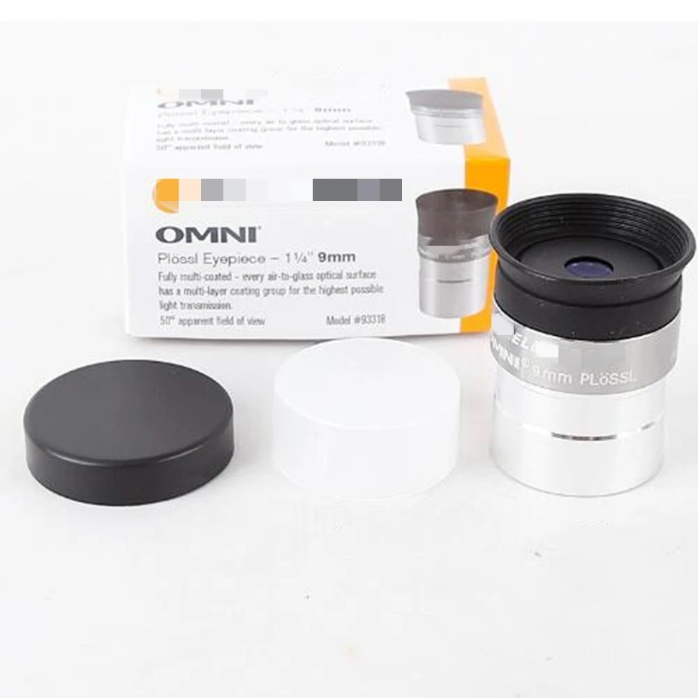 

OMNI 9mm 1.25 Inches M28x0.6mm 52 Degrees PLossl Focal Length Telescope Eyepiece FMC-green Film with Optical Glass