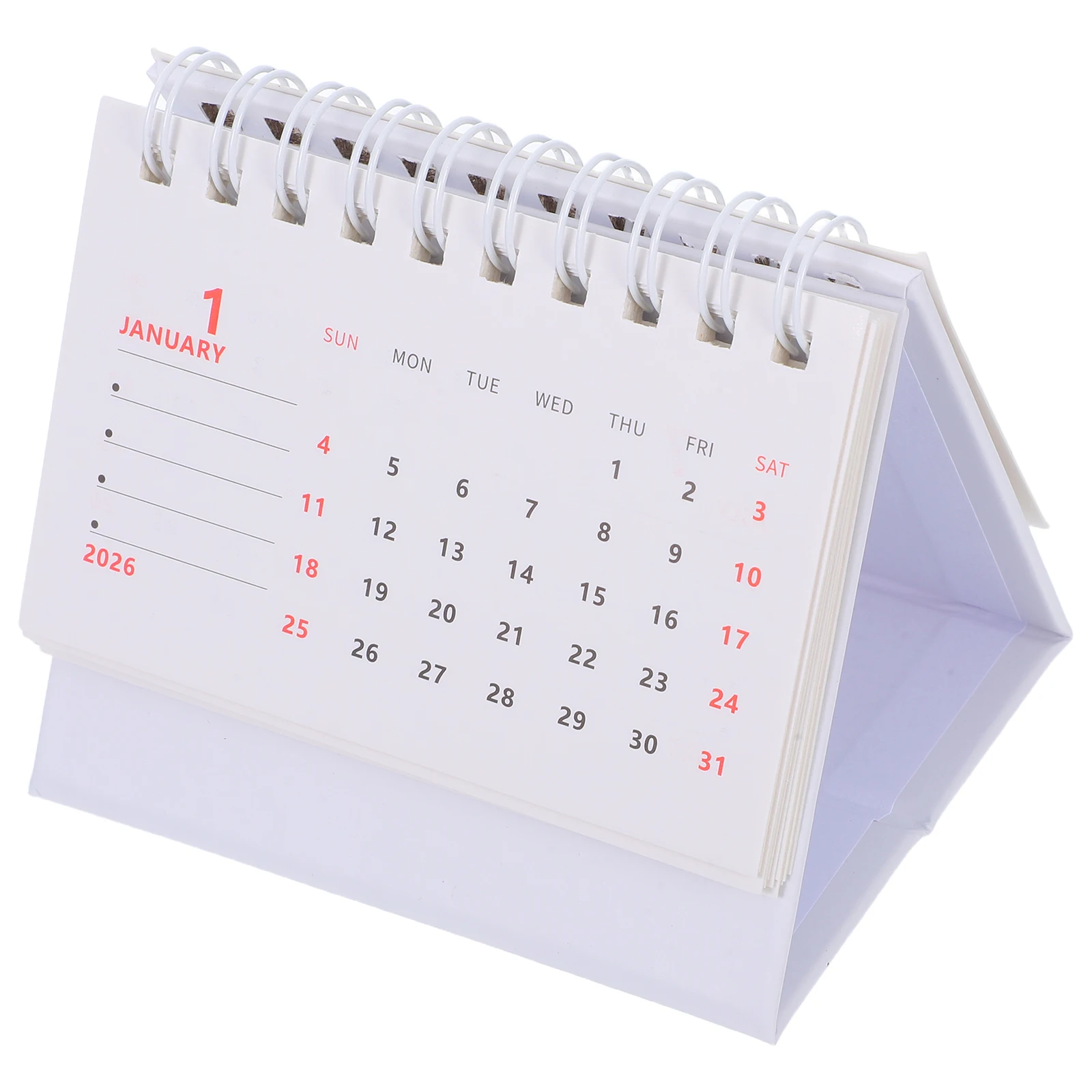 

Mini 2026 Desk Calendar Compact Standing Flip Design Thick Paper Daily Use Month Planner for Home Office Decorative Tabletop
