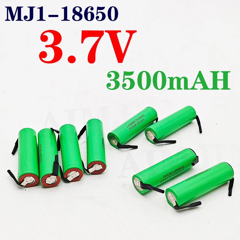 

MJ1 DIY nickel 3.7V 3500mAh 18650 lithium rechargeable battery, suitable for 18650 battery pack+DIY nickel