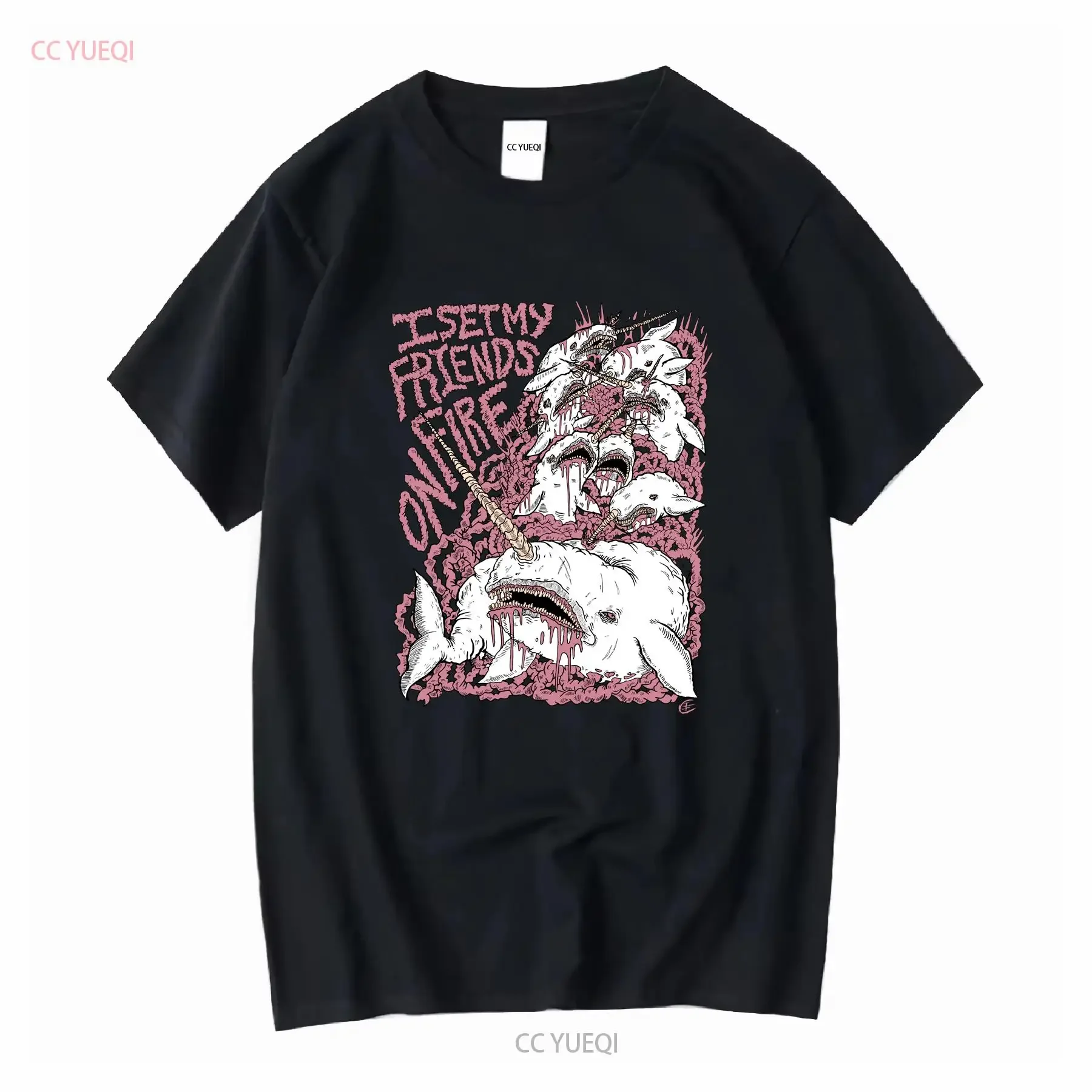 I Set My Friends On Fire Narwhals T shirt  S 5Xl vintage Washed Soft Breathable Unisex Top For Everyday Wear designer clothes