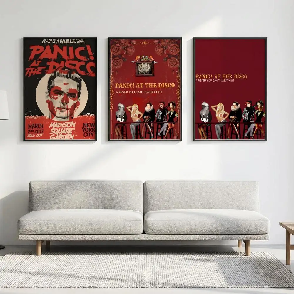 Band Panic! At The Disco Poster HD art waterproof sticky wall home decoration aesthetic