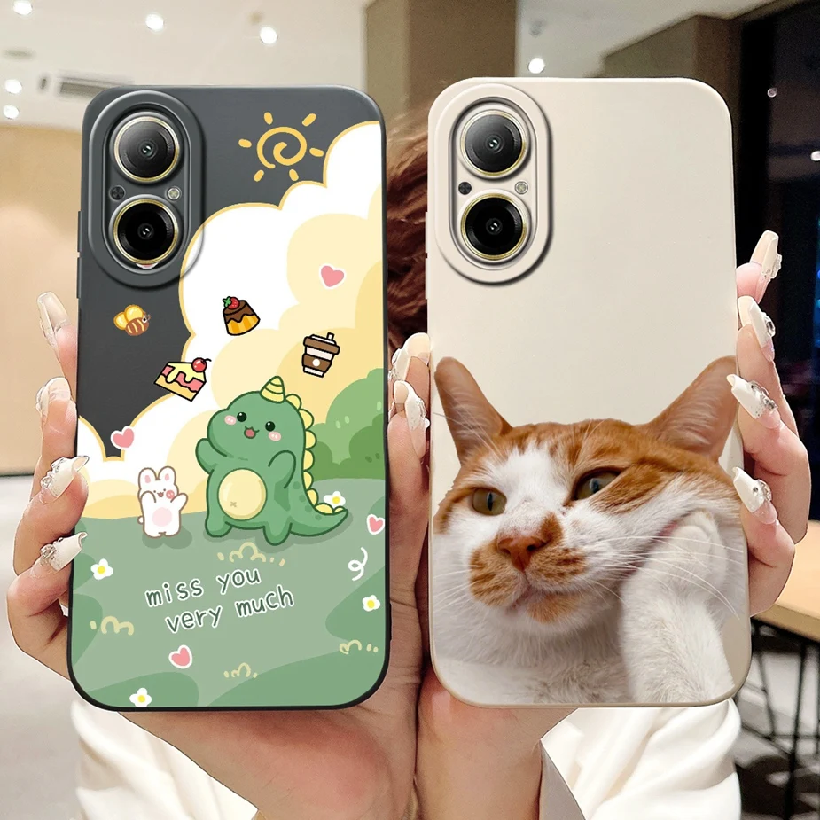 For Realme C67 4G Case RMX3890 Luxury Candy Painted Cover 6.72\'\' Soft Silicone Phone Case For Realme C67 C 67 RealmeC67 4G Shell
