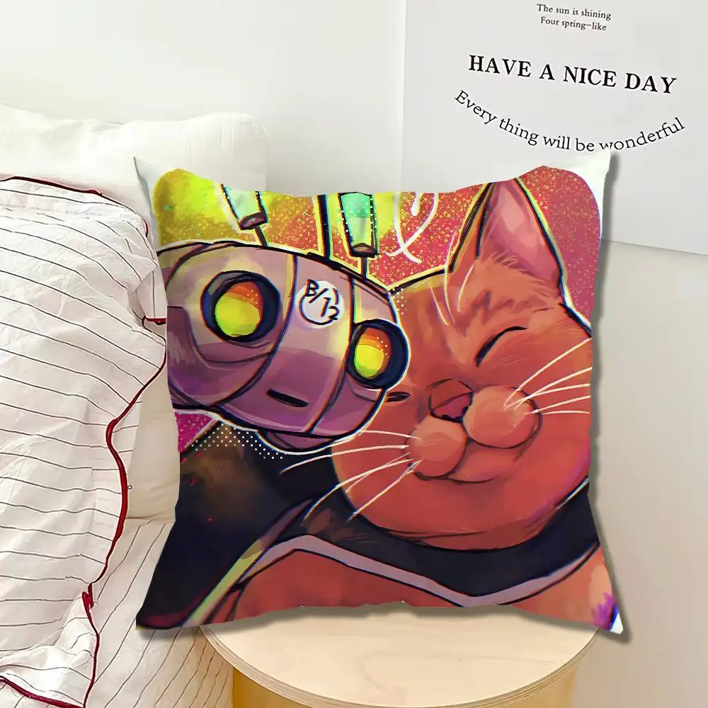 Game Orange Stray cat Single Throw Pillow Case Cover Sofa Cushion Home Room Decor