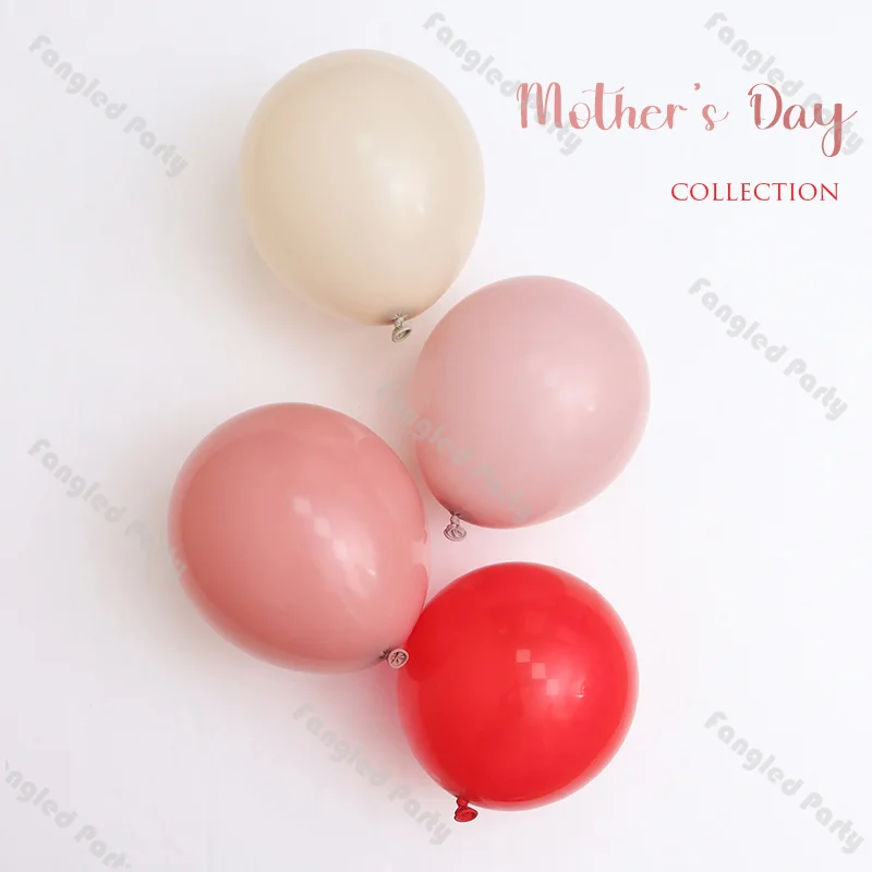 5/10/12/18in Red Pink Wedding Balloons Natural Sand Boho Matte Balloon Pastel Baby Shower 1st Birthday Backdrop Kids Party Decor