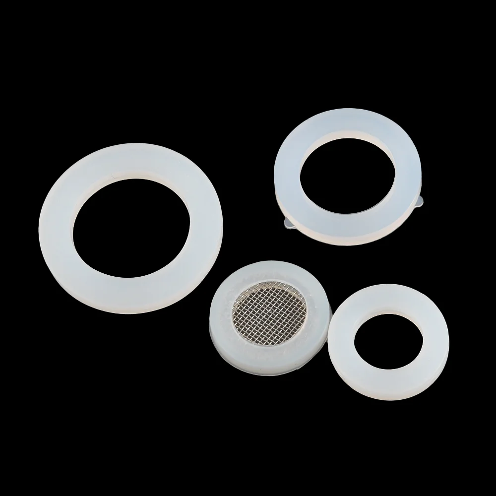 

1/2" 3/4" 1" Silicone Seal Ring Sealing Ring Gasket Seal 25pcs White Silicone Ring Rubber Pad