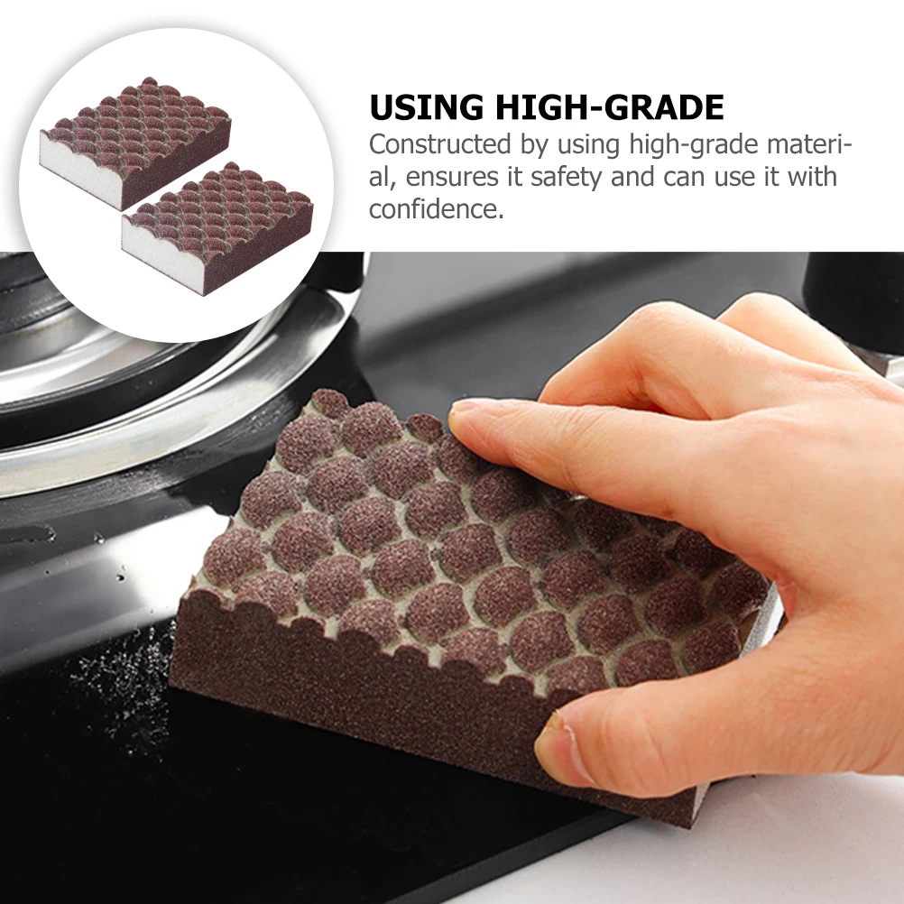 

2pcs Kitchen Cleaning High-Grade Reusable Dish Sponge Multi-Function Wok Scrub Sponge Compact Daily Use Cleaning Sponges Grease