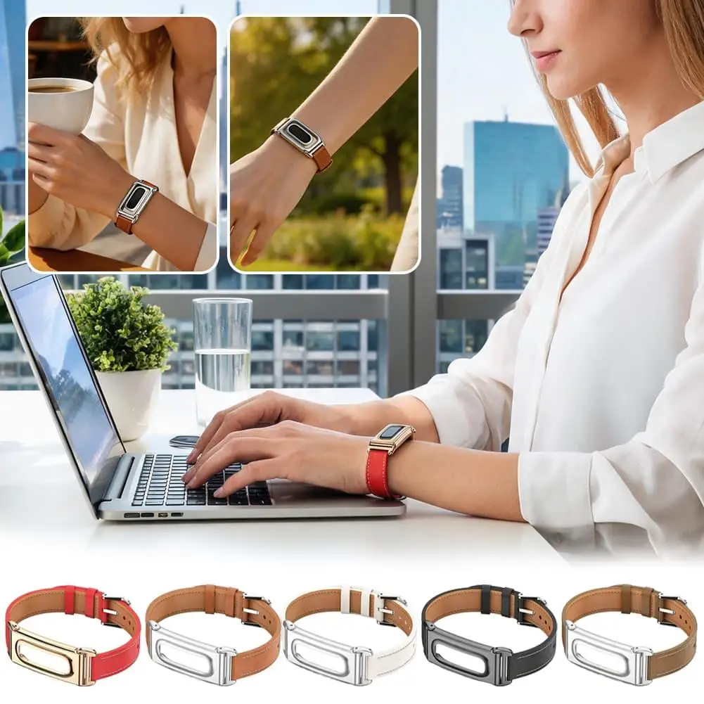 New Premium Microfiber Leather Strap With Metal Clasp For Fitbit Air Breathable Soft Comfortable Replacement Band Accessories