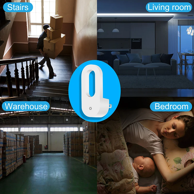 Presa per luce notturna a parete con spina ue/usa con sensore crepuscolare lampada bianca calda a risparmio energetico per camera dei bambini, camera da letto