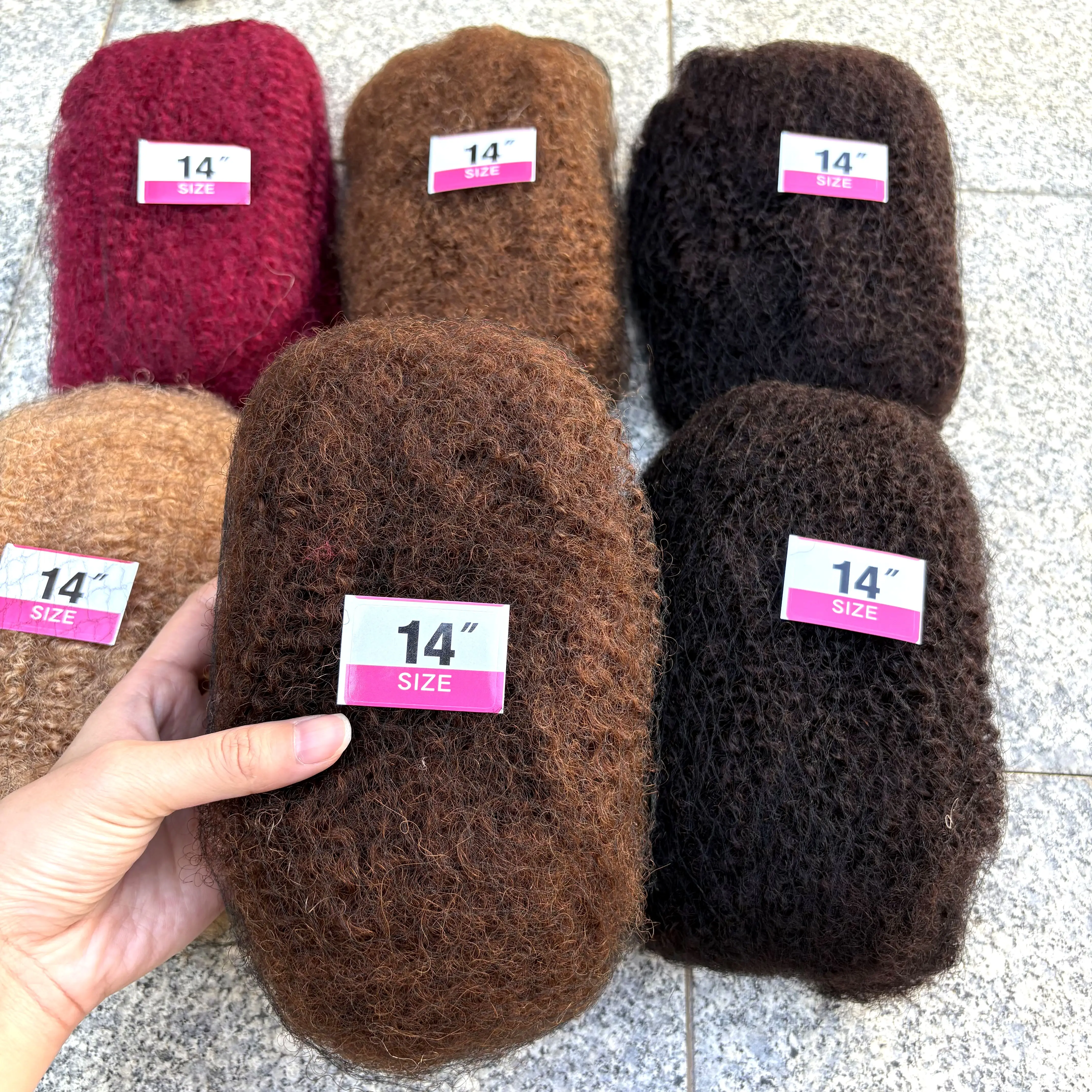 30/50 جرام حزمة ملونة 4C الأفرو غريب الشعر البشري السائبة 10-18In 100% شعر الإنسان لينة الأفرو غريب السائبة لملحقات Locs/التقلبات/الضفائر #4