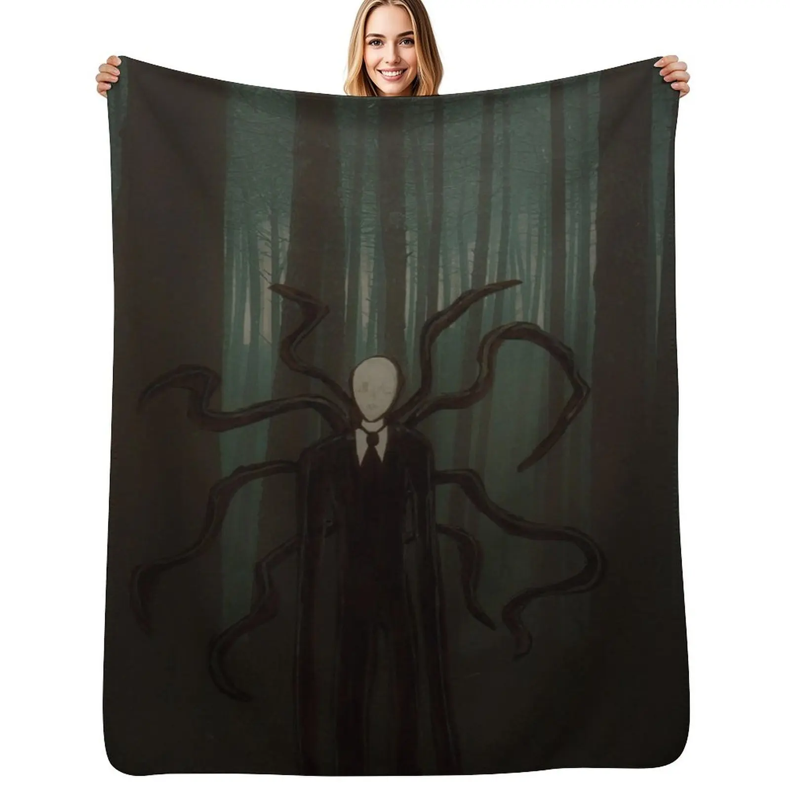 

SLENDER MAN Throw Blanket For Sofa Thin Softest Luxury sofa bed Blankets