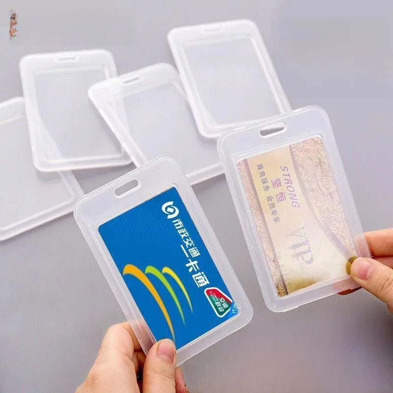 Transparent Card Holder Lanyard Student Campus Meal Card Access Control Card Protection Cover Id Card Sleeve for Men And Women
