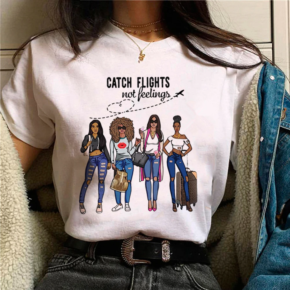 African Print t shirt women designer streetwear Japanese tshirt girl harajuku clothing