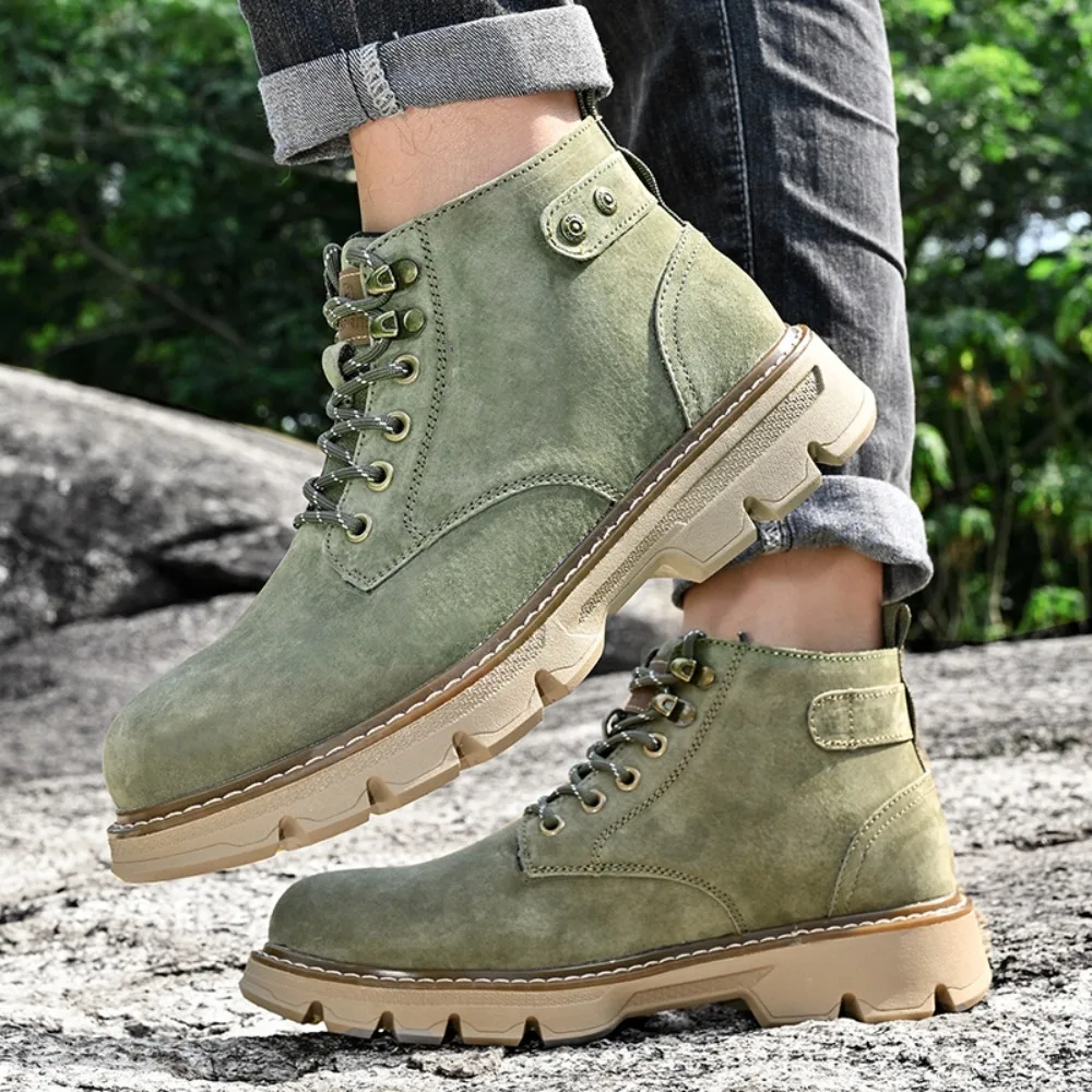 Hot Selling Winter Men Snow Boots High-quality Classic High Top Outdoor Hiking Shoes Anti Slip Thick Soled Practical Work Shoes