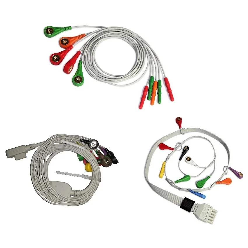 Compatible ECG Patient Cable for TLC9803 TLC5000 TLC6000, High Quality Replacement Wire for ECG Holter Monitor