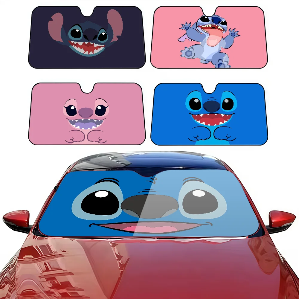 Cartoon S-stitchS śliczne śmieszne osłona przeciwsłoneczna do samochodu przednia szyba anty-uv okno samochodu…