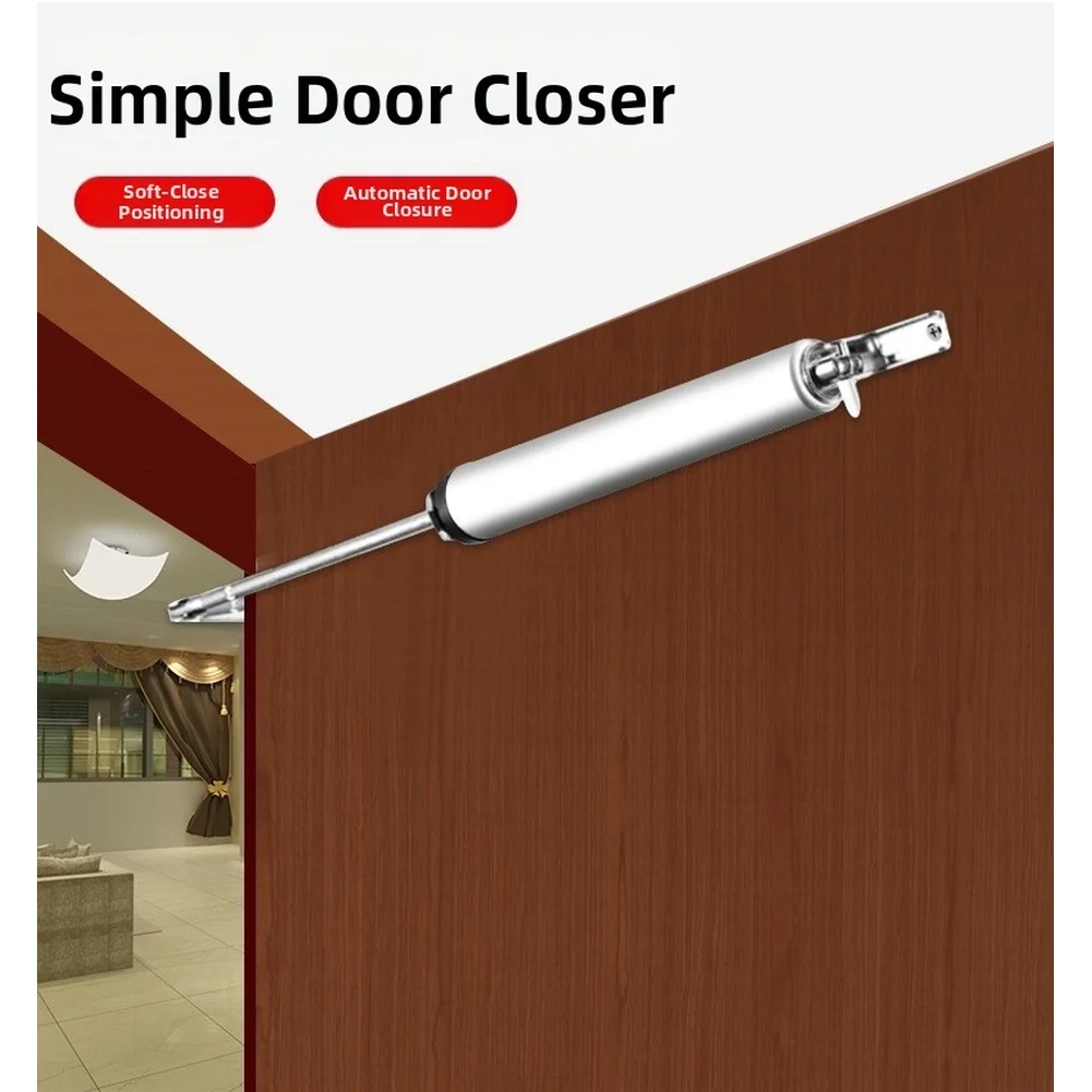 Hydraulic Buffer Pneumatic Door Closer Simple Installation Silent Automatic Closing for Doors 500 to 1100mm Wide
