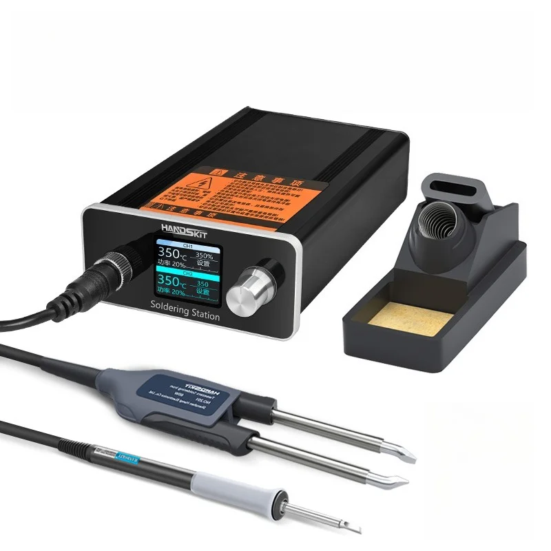 

T12 Soldering Station STM 32 Chip Version 2.1 OLED Digital Adjust Temp 5pin Soldering Iron Handle Or Tweezers Handle AUTO Sleep