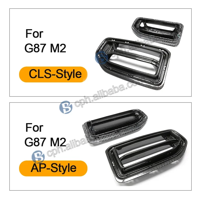 Auto Body Kit Black CLS AP Style Dry Carbon Fiber Car Front Side Grill Grilles For BMWs G87 M2