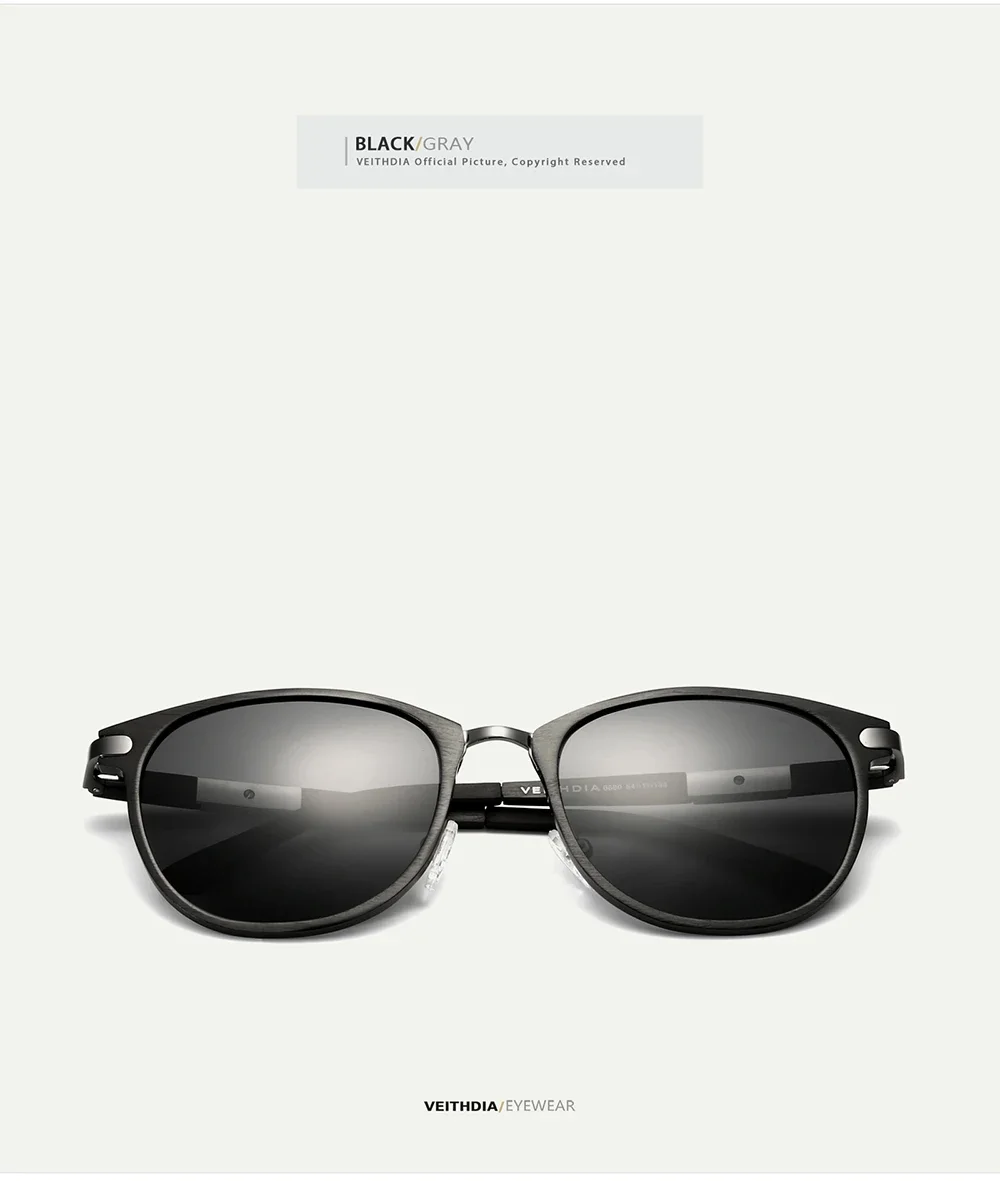 VEITHDIA Sonnenbrille Aluminium Magnesium Brillen Polarisierte Linse Vintage Brillen Männlich Fahren Sonnenbrille Für Männer/Frauen VT6680 – Detail 12