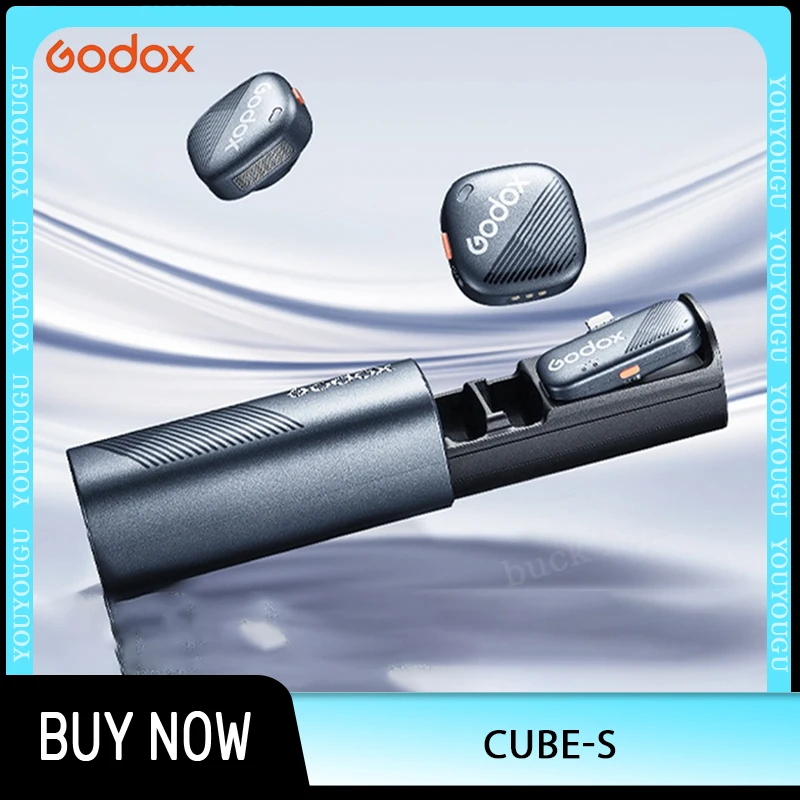 Беспроводная микрофонная система Godox Cube-S 2,4 ГГц. Совершенно новая капсульная конструкция TIme. Стабильная передача 300 м для видеоблогов, прямой трансляции.