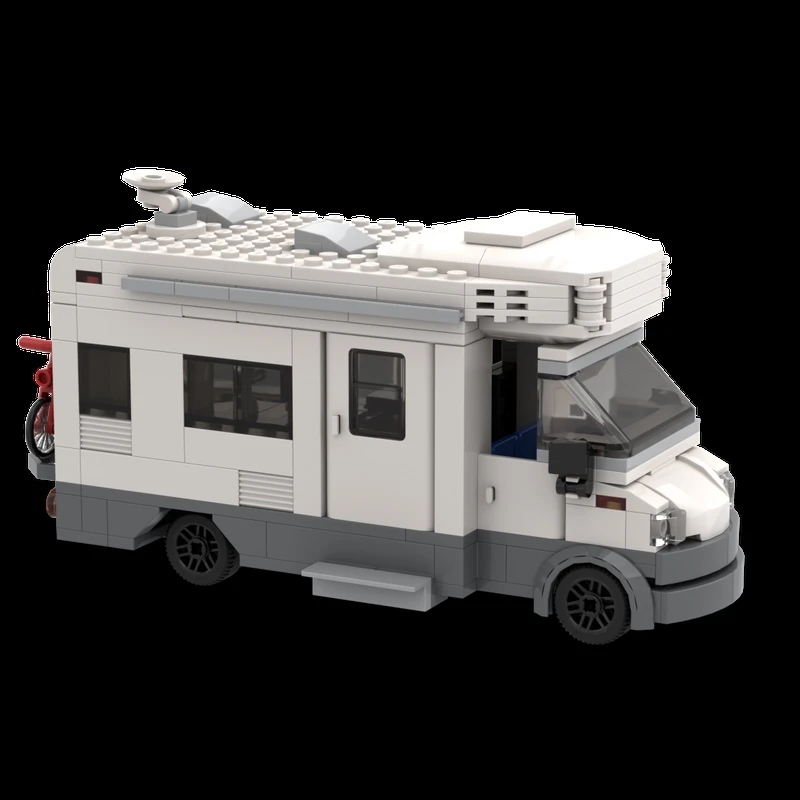 MOC Camping RV elektronische tekening 279 stuks kleine deeltjes splitsblok assemblagemodel speelgoed