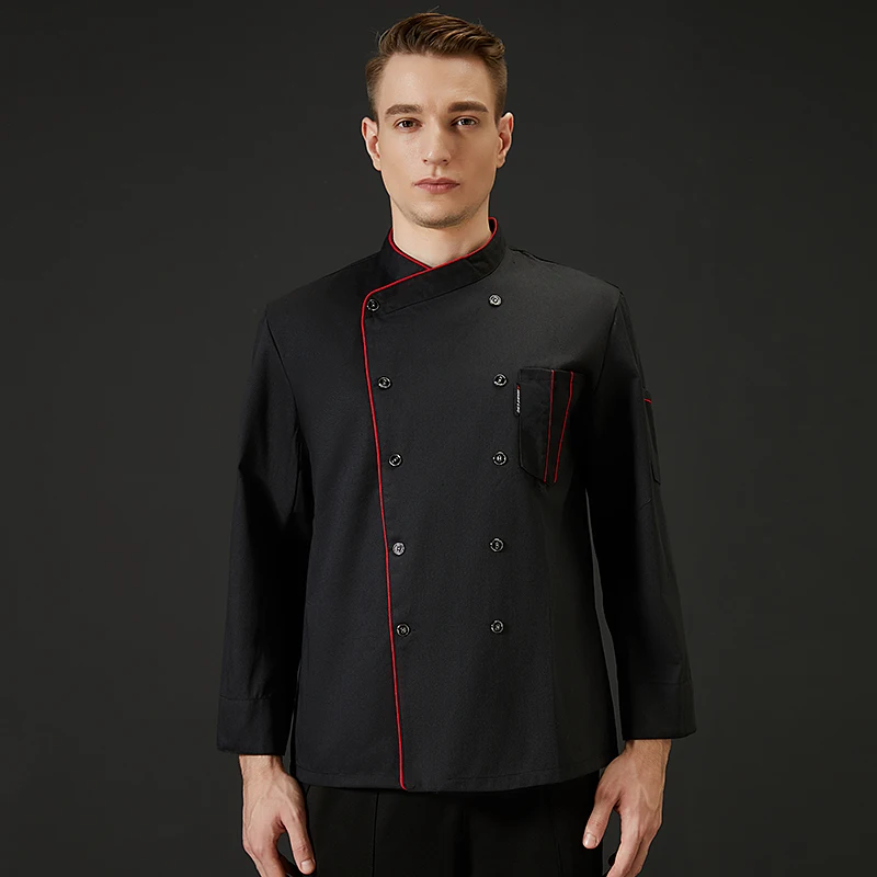 "Chef Uniform For Men Jacket Cooking Clothes Kitchen Shirt Suit Waitress Food Service Coat Girl Personalized Works Custom Logo