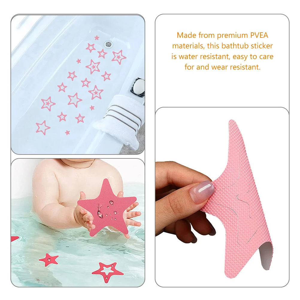 

12pcs Non slip Stickers Pink Round Bath Tub Decals PEVA Rubber Floor Grippers Anti slip for Shower Bathtub Stairs