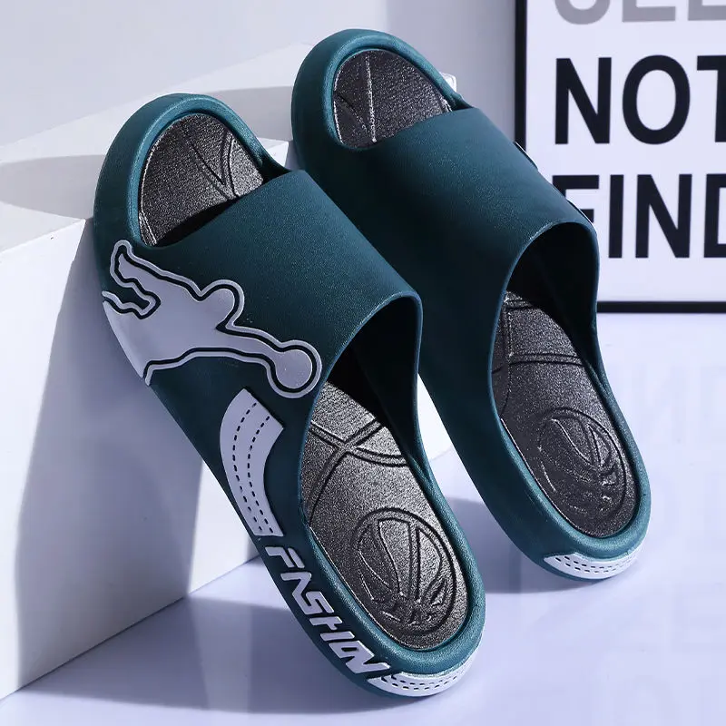 House Indoor Shiatsu Men\'s Shoe Living Room Male Slipper Slides Flip Flops Walk Around Home Bathroom 2024 Style Y2k Trend Eva