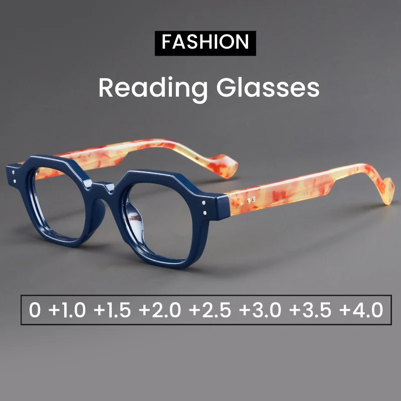 Personalized and Fashionable Polygonal Frame Presbyopia Glasses Trendy Small Frame Anti Radiation Glasses Stylish Women Eyewear