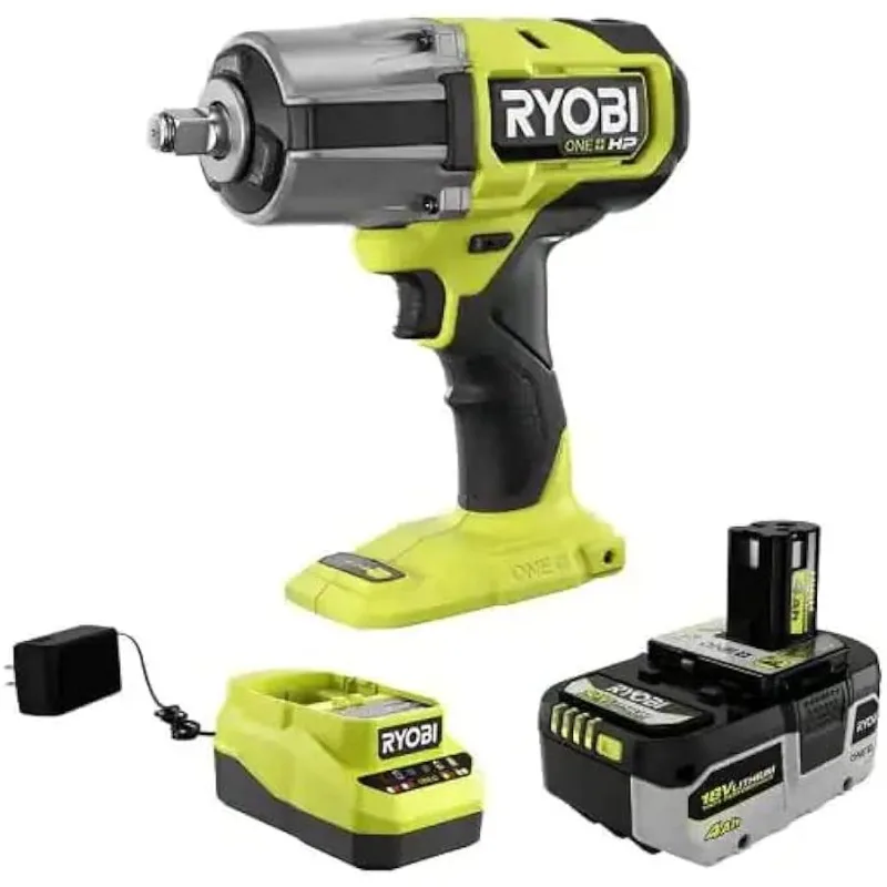 

RYOBI ONE+ 18V Brushless Cordless 4-Mode 1/2 in. Impact Wrench Kit with 4.0 Battery and Charger (PBLIW01K1)